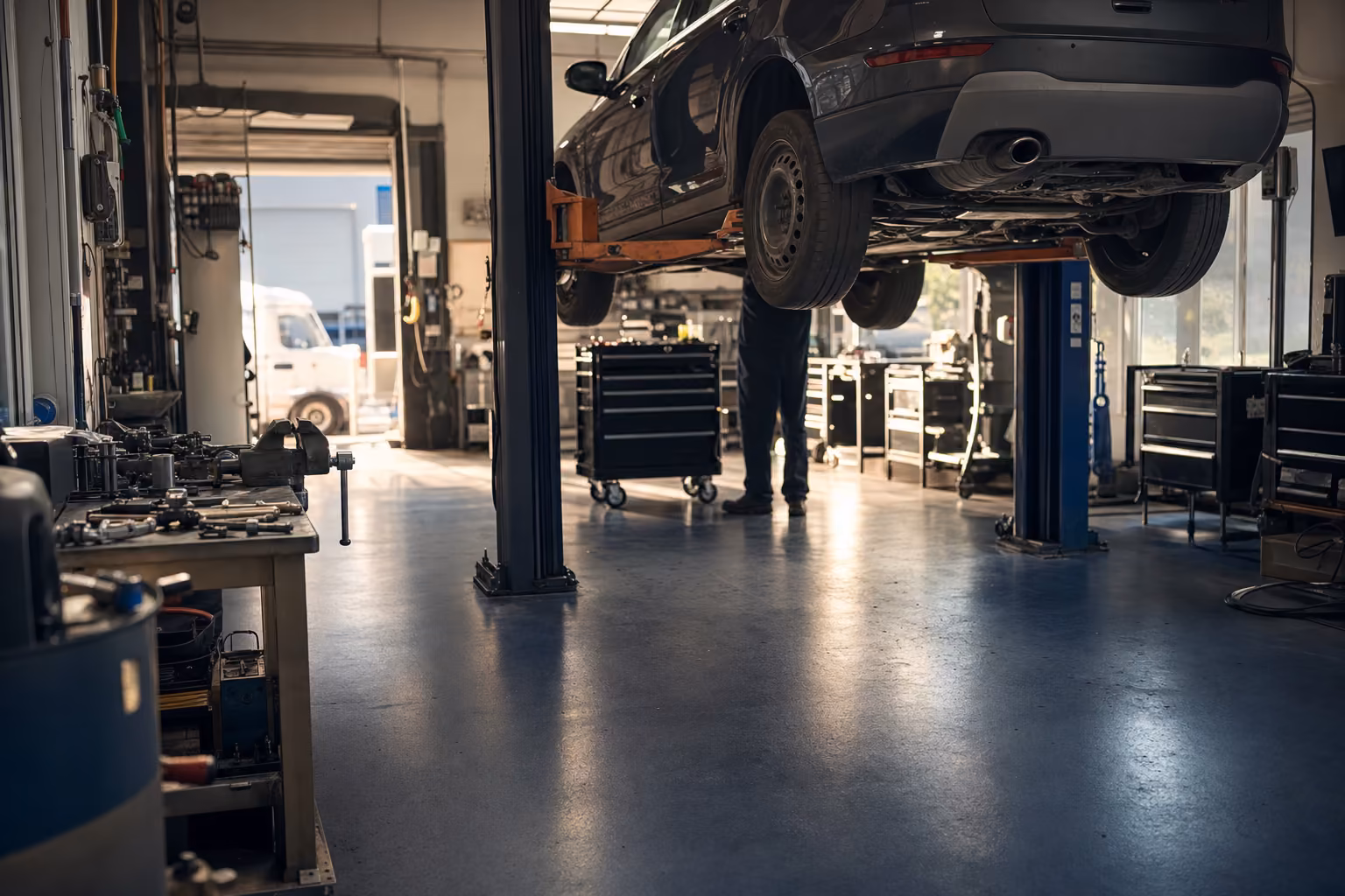 Pavimentazione industriale — Officine meccaniche